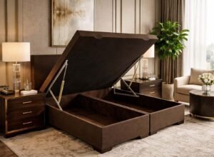 Base Cama Baúl Hidráulica Dividida Elegant