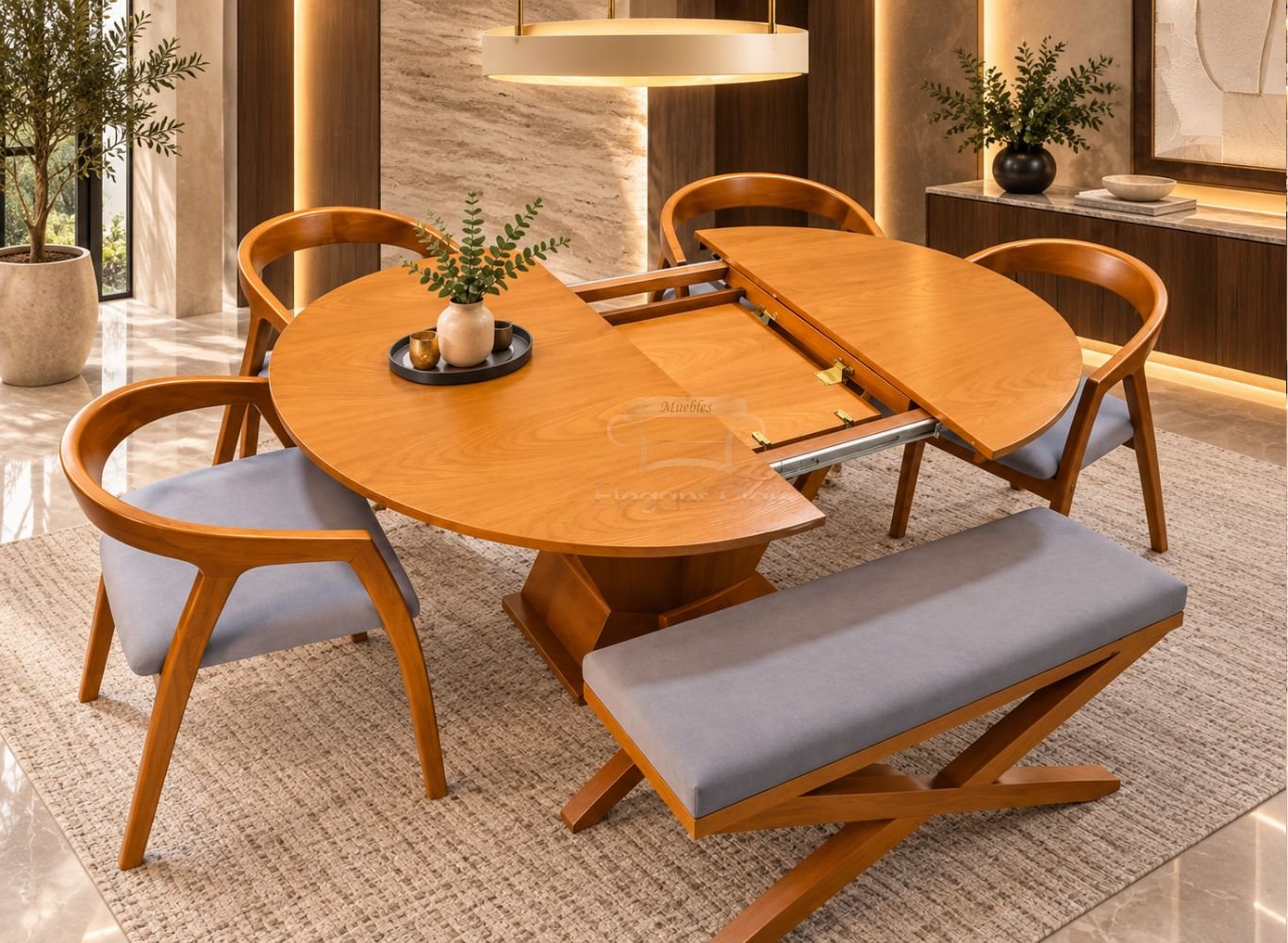 Comedor Drux Ajustable 6 puestos Elegant - Imagen 2
